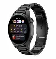 Strap-itÂ Strap-it Huawei Watch 3 (Pro) stalen band (zwart)