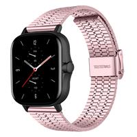 Strap-itÂ Strap-it Amazfit GTS 2 roestvrij stalen band (rosÃ© pink)