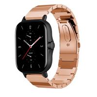 Strap-itÂ Strap-it Amazfit GTS 2  metalen bandje (rosÃ© goud)