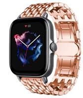 Strap-itÂ Strap-it Amazfit GTS 3 stalen draak band (rosÃ© goud)