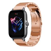 Strap-itÂ Strap-it Amazfit GTS 3 metalen bandje (rosÃ© goud)