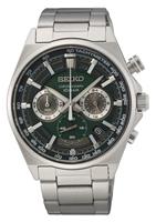 Seiko SSB405P1 Horloge Chronograaf zilverkleurig-groen 41 mm