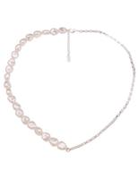 Leslii, Halskette Mit Modischen Kunststoff-Perlen in silber, Schmuck für Damen