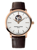 Frederique Constant Frédérique Constant Slimline Heart Beat Heren Horloge Bruin FC-312V4S4