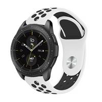 Strap-itÂ Strap-it Samsung Galaxy Watch sport band 42mm (wit/zwart)
