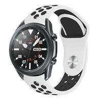 Strap-itÂ Strap-it Samsung Galaxy Watch 3 sport band 45mm (wit/zwart)