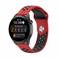 Strap-itÂ Strap-it Huawei Watch 3 (Pro) sport band (rood/zwart)