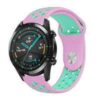 Strap-it Huawei Watch GT sport band (roze/aqua)