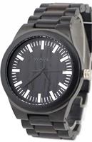 Wave Hawaii horloge Citizen Miyota heren 4,5 cm hout/staal zwart