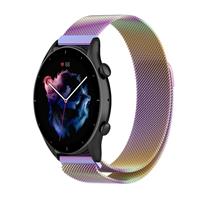 Strap-it Amazfit GTR 3 (Pro) Milanese band (regenboog)