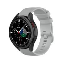 Strap-it Samsung Galaxy Watch 4 Classic 46mm Luxe Siliconen bandje (grijs)