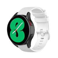 Strap-it Samsung Galaxy Watch 4 44mm Luxe Siliconen bandje (wit)