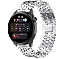 Strap-it Huawei Watch 3 (Pro) stalen vis band (zilver)