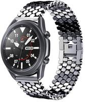 Strap-it Samsung Galaxy Watch 3 45mm stalen vis band (zwart)