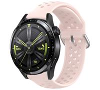 Strap-it Huawei Watch GT 3 46mm siliconen bandje met gaatjes (roze)