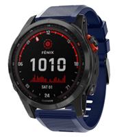 Strap-it Garmin Fenix 7x siliconen bandje (donkerblauw)