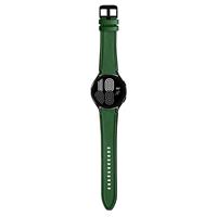 Strap-it Samsung Galaxy Watch 4 Classic 46mm hybrid leren bandje (groen)