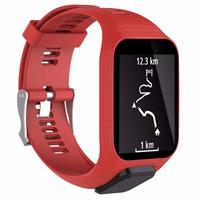 Strap-it TomTom Runner 3 siliconen bandje (rood)