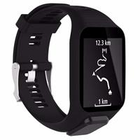 Strap-it TomTom Runner 3 siliconen bandje (zwart)