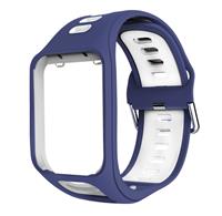 Strap-it TomTom Golfer 2 sport gesp bandje (blauw/wit)