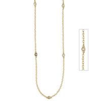 SIGO Collier Halskette 925 Sterling Silber gold vergoldet 7 Zirkonia 47 cm Kette