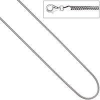 SIGO Fuchsschwanzkette 925 Silber 2,5 mm 45 cm Kette Halskette Silberkette Karabiner