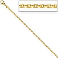 SIGO Ankerkette 585 Gelbgold diamantiert 1,6 mm 40 cm Gold Kette Halskette Goldkette