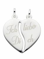 Adelia´s Anhänger Set »925 Silber Anhänger Herz«, 925 Sterling Silber Silberschmuck für Damen