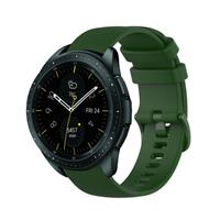 Strap-it Samsung Galaxy Watch 42mm Luxe Siliconen bandje (legergroen)