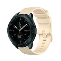 Strap-it Samsung Galaxy Watch 42mm Luxe Siliconen bandje (beige)