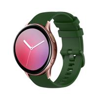 Strap-it Samsung galaxy watch Active Luxe Siliconen bandje (legergroen)