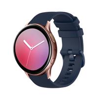 Strap-it Samsung galaxy watch Active Luxe Siliconen bandje (donkerblauw)