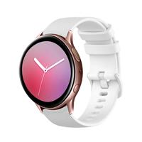 Strap-it Samsung galaxy watch Active Luxe Siliconen bandje (wit)