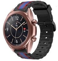 Strap-it Samsung Galaxy Watch 3 41mm Special Edition Band (zwart/blauw)