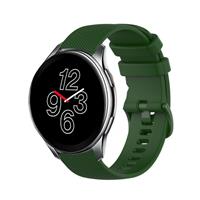 Strap-it OnePlus Watch luxe siliconen bandje (legergroen)
