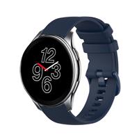 Strap-it OnePlus Watch luxe siliconen bandje (donkerblauw)