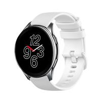 Strap-it OnePlus Watch luxe siliconen bandje (wit)