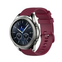 Strap-it Samsung Gear S3 luxe siliconen bandje (donkerrood)