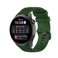 Strap-it Huawei Watch 3 luxe siliconen bandje (legergroen)
