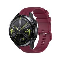 Strap-it Huawei GT3 46mm luxe siliconen bandje (donkerrood)