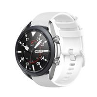 Strap-it Samsung Galaxy Watch 3 45mm luxe siliconen bandje (wit)