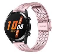Strap-it Huawei Watch GT roestvrij stalen band (rosé pink)