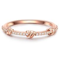 Glanzstücke München Zilveren ring Sterling zilver Zirkonia in Roségoud