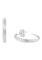 amor hoepel oorbellen voor dames, 925 Sterling zilver | veer