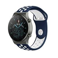 Strap-it Huawei Watch GT 2 Pro sport band (blauw/wit)