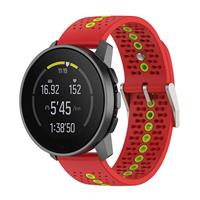 Strap-it Suunto 9 Peak siliconen bandje (rood/groen)