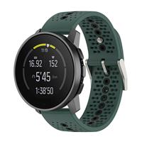 Strap-it Suunto 9 Peak siliconen bandje (groen/zwart)