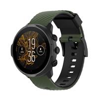 Strap-it Suunto 7 siliconen bandje (groen/zwart)