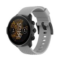 Strap-it Suunto 7 siliconen bandje (grijs)