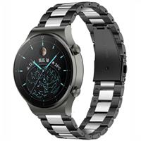 Strap-it Huawei Watch GT 2 Pro stalen band (zwart/zilver)